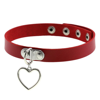 Punk Red Choker Necklace PU Leather Sexy Spiked Neck Strap Clavicle Collar Men Necklaces Hollween Women Y2K Jeweley Gift red 1