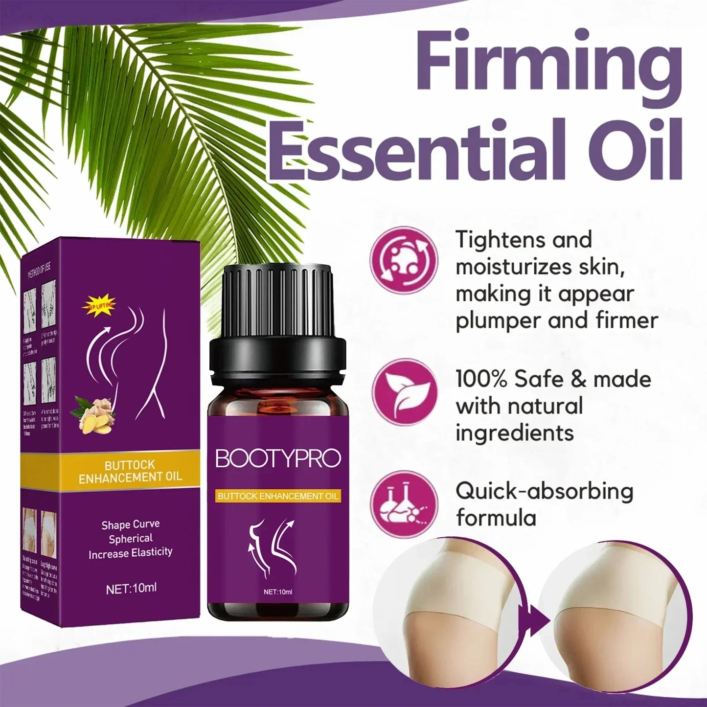 Sexy Hip Buttock Butt Enlargement Oil Cream Butt Lift 100% Effective Big Ass Essential Oil Firming Hip Shaping Massage Body Care