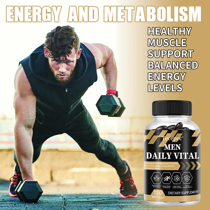 Men's Daily Fitness Advanced Formula with Vitamins, Minerals, Sports Blend, Energy and Antioxidant Blend, Nutritional Supplement