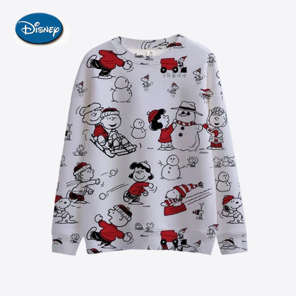 Mickey Mouse Print Women Hoodies Sweatshirts Streetwear Cute Oversized Hoodies Pullover Cropped Hoodies Females Y2k