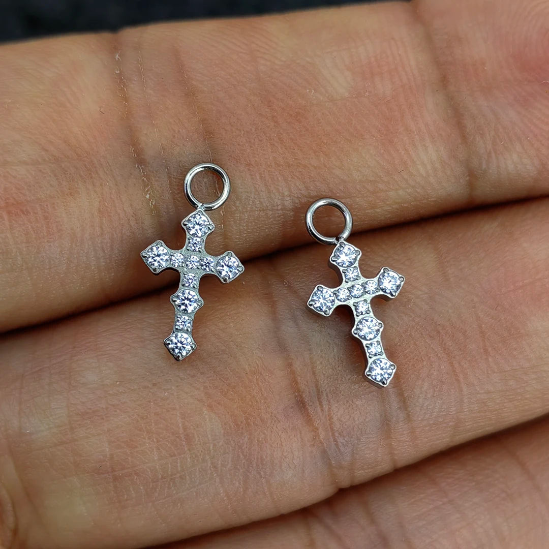 Hot Sale G23 Titanium Hinged Segment Ring Colored Zircon/Tourmaline/Corundum Drop Attachment Charms Piercing Body Jewelry