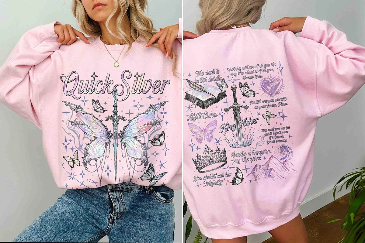 Quicksilver Two-sided Shirt For Fans Women's Saeris Fane Kingfisher Sweatshirt Little Osha Fantasy Y2K Unisex Top Streetwear