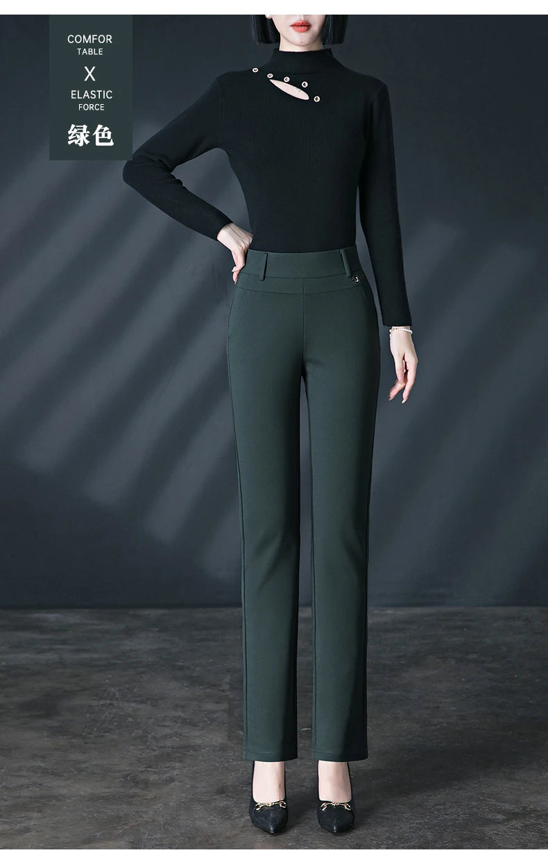 Leggings Women's Autumn and Winter Style High Waist Large Size Tight-fitting High-Elastic Foot Pants Casual Slim Trousers M-6XL