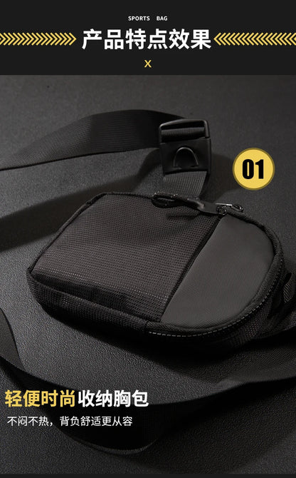 New Sports Chest Bag Men's Ultra-small Mobile Phone Messenger Bag Waist Bag Multi-function Carry-on Bag