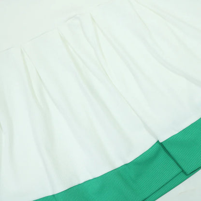 CM.YAYA Women's Set Sleeveless V-neck Vest + Pleated Skirts 2025 Summer Cute Street Beach Two 2 Piece Sets Outfits Tracksuit