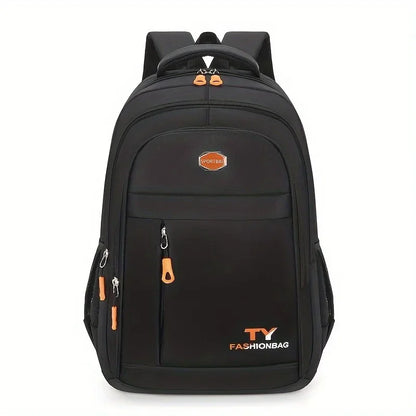 1 Pc Men's Backpack, Large Capacity Waterproof Casual Backpack,Adjustable Computer Backpack Orange