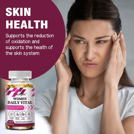 Women's Multivitamin Capsules, Repair Skin, Promote Liver Health, Improve Anemia and Vitamin Deficiency, Boost Energy