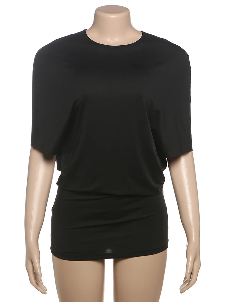 Cutenew Solid Backless Women Mini Dress Trend Summer Sexy Chic Half Sleeve Crew Neck Body-shaping Frock Mujer Simple Party Wear