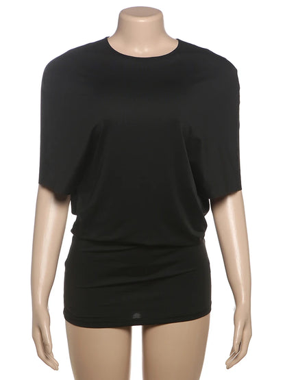 Cutenew Solid Backless Women Mini Dress Trend Summer Sexy Chic Half Sleeve Crew Neck Body-shaping Frock Mujer Simple Party Wear