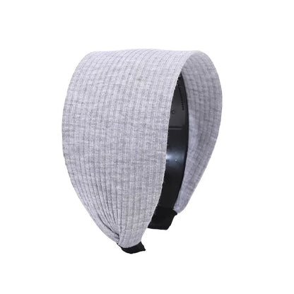 Wide-Brimmed Non-Slip Headband Women's Short Hair Simple Hair Clip Cover Gray Hair Fashion Temperament Hair Pressing Headwear A Light gray