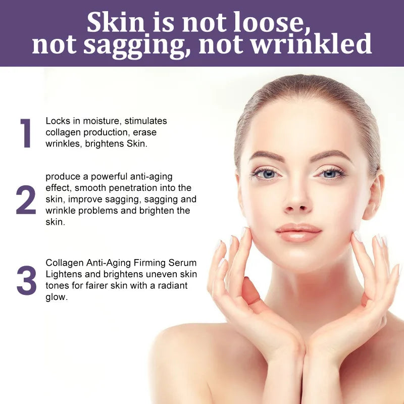 Collagen Remove Wrinkle Face Serum Lift Firming Anti Aging Fade Fine Lines Whitening Brightening Moisturizer Skin Care Cosmetics