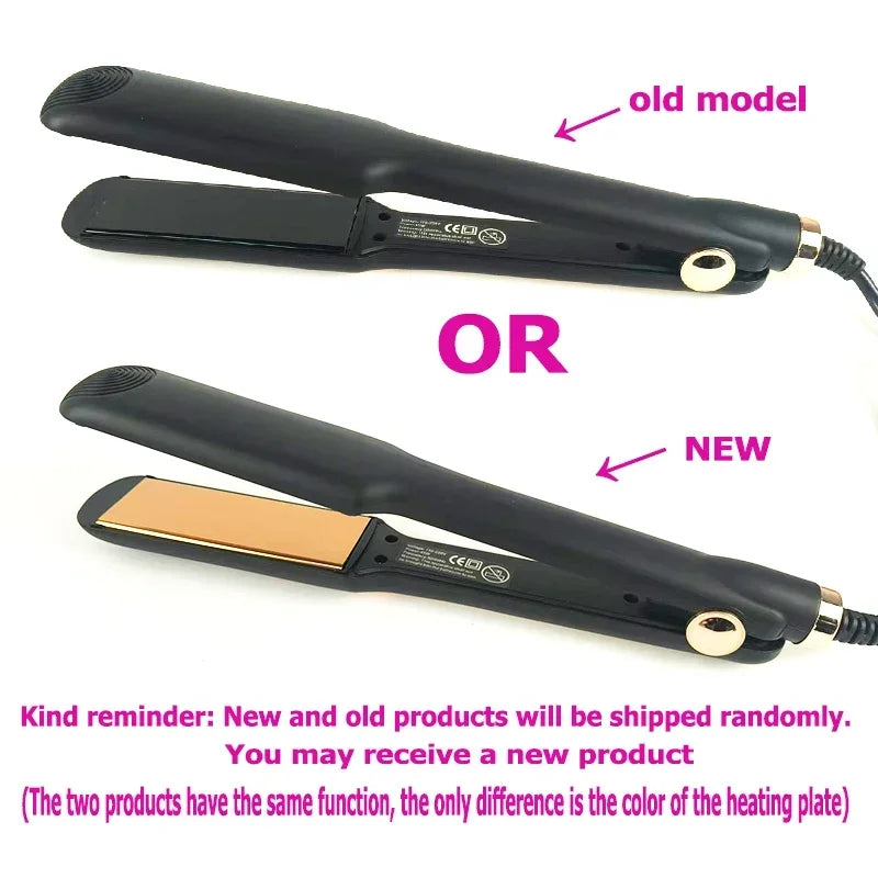 Tinsol 2-in-1 Hair Straightener Curling Iron Ceramic Plate Negative Ion Wide Plate Temperature Adjustable Hair Straightener