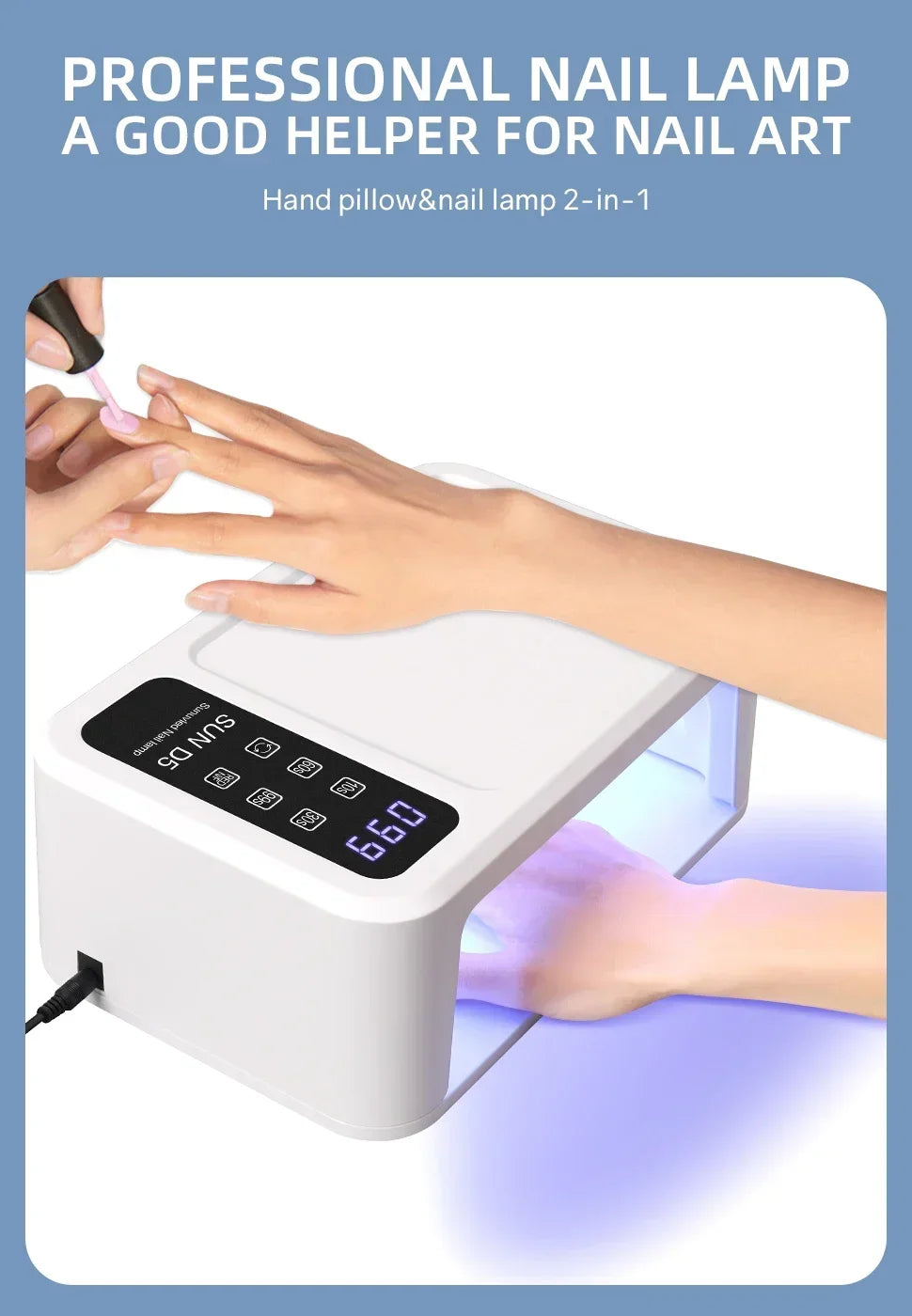 480W Big Space UV LED Nail Lamp For Manicure Lamp Drying Gel Nail Polish 140LEDS Nail Dryer With LCD Screens Salon Tools