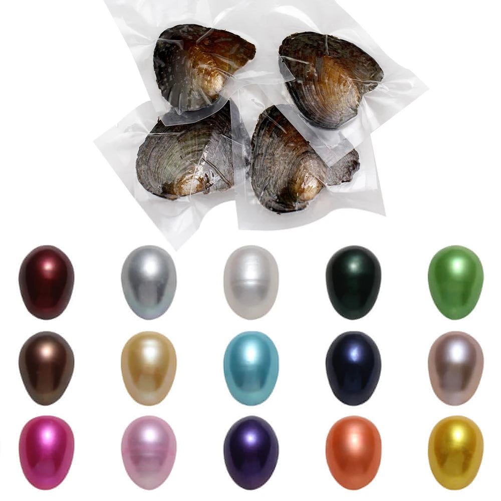 7-8MM AA+ Single Pearl Vacuum-pack Oyster Beautiful & Interesting Nature Gifts Cultivate High-quality Pearls 50pcs/Lot