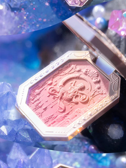 Flower Knows Cheek Blush Moonlight Mermaid Tri-Color Gradient Blusher in Matte Finish Vegan Cruelty Free Private Label Makeup