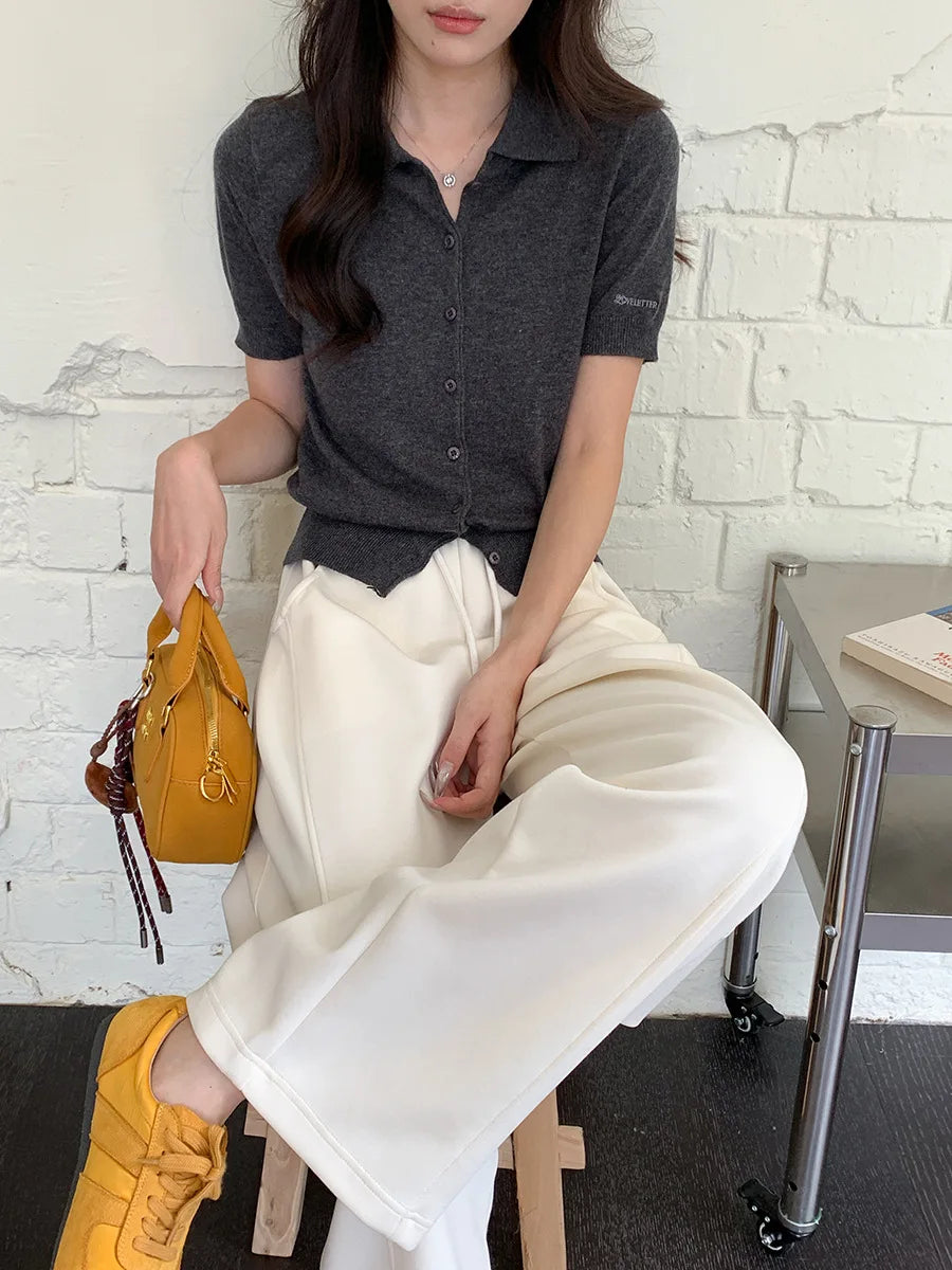 New relaxed and curved cut sports and casual wide leg pants for early autumn Badiee Stylez