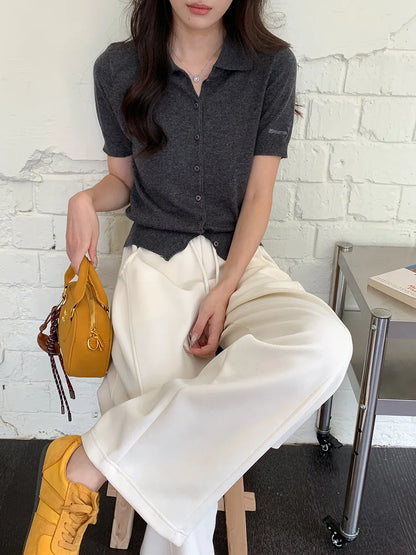 New relaxed and curved cut sports and casual wide leg pants for early autumn Badiee Stylez