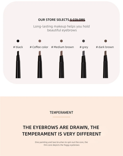 Makeup for Women Waterproof Eyebrow Enhancer Pen with Double Head Pencil and Brush Long Lasting Eye Brow Cosmetics Easy to Wear