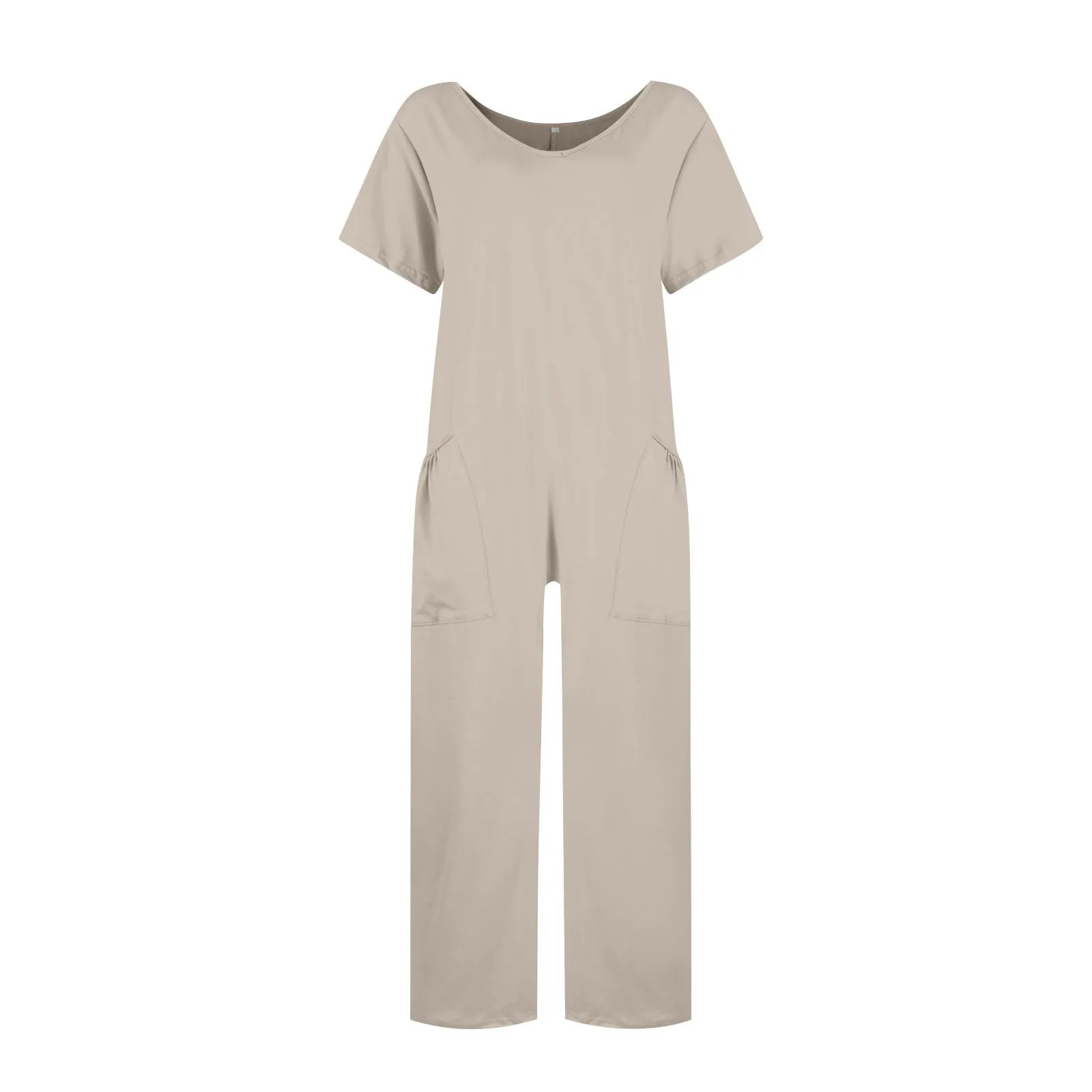 jumpsuit women Fashion Casual Short Sleeve Jumpsuits Loose and comfortable Pullover bodysuit With Pockets trend monos largos Badiee Stylez