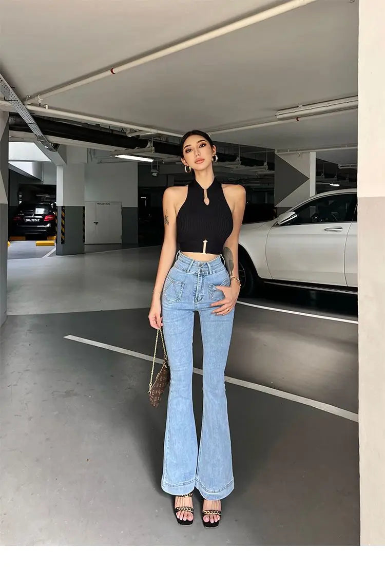 HELIAR Women Sexy Tank Tops Chic Y2K Tops Halter Off Shoulder Tops Crop Tops Elastic Solid Tank Tops For Women Summer