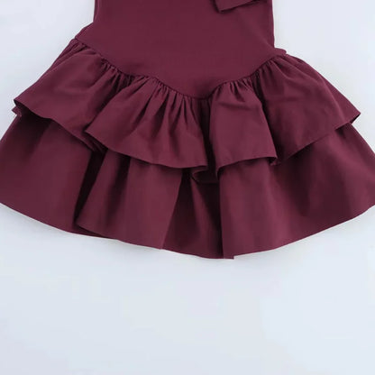 TRAF Women's Elegant Y2k Short Dresses 2025 Spring Long Sleeve Mini Dresses Ladies Fashion Casual Cute Party Dress Vestidos