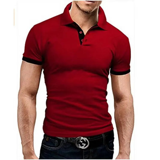 Men’s High-Quality White Golf Polo Shirt - Casual Short Sleeve Summer Style