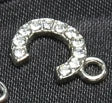 10pcs /26pcs pieces silver English letters drill metal pendant DIY fashion necklace bag pendant earrings material 10pcs C