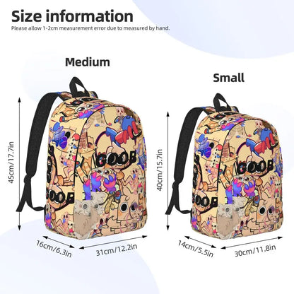 Dandys World Cool Backpack Lightweight High School Hiking Travel Game Logo Daypack for Men Women Laptop Computer Shoulder Bag