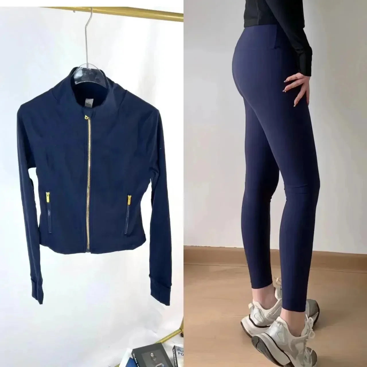 2025 Gold Label Short Sport Jacket Set Women's Yoga Clothes Slimming Fitness Jacket Active Wear Exercise Clothing Female Badiee Stylez