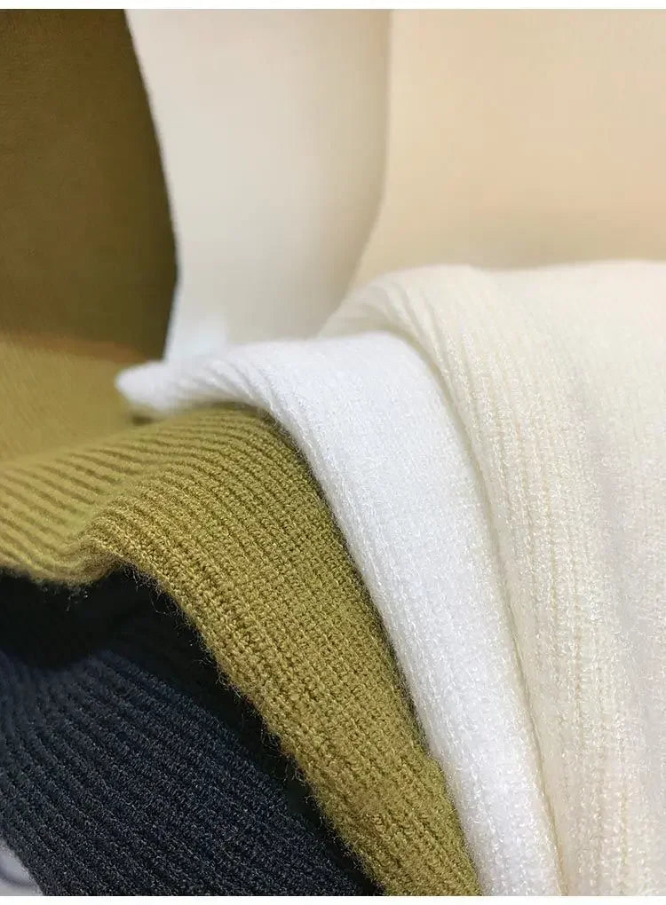 Knitted Top Women Y2K Tank Top Half Neck Vest Female Sleeveless Sweater Chic Streetwear Solid Skinny Tube Top Summer 2025