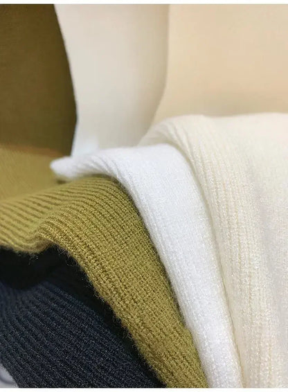 Knitted Top Women Y2K Tank Top Half Neck Vest Female Sleeveless Sweater Chic Streetwear Solid Skinny Tube Top Summer 2025