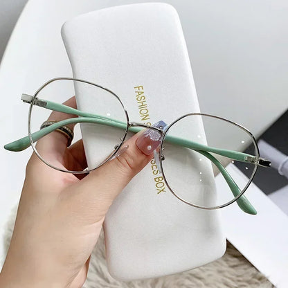Retro Elegant Anti Blue Light Glasses Round Metal Frame Vintage Computer Gaming Eye Protection Classic Eyeglasses Badiee Stylez