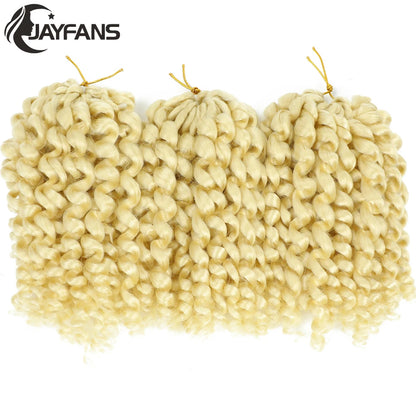 1- 5 Packs 8 inch Jumpy Wand Curl Jamaican Bounce Crochet Hair Natural Black Wand Curls Crochet Hair Short Curly Crochet Braids Badiee Stylez