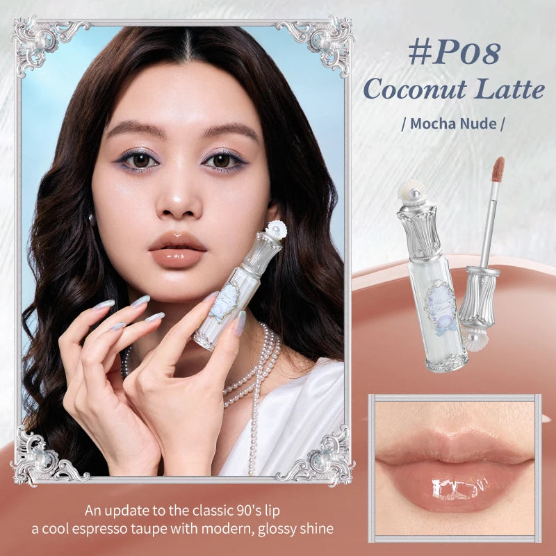 Flower Knows Shell's Jewel Collection Nourishing Lip Glaze P08 Coconut Latte