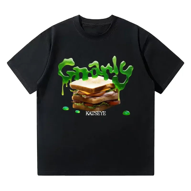KATSEYE Gnarly T-shirts Fashion Creative Design Men Women Tees Korean Style Kpop Casual Short Sleeve Crewneck Y2K T Shirt