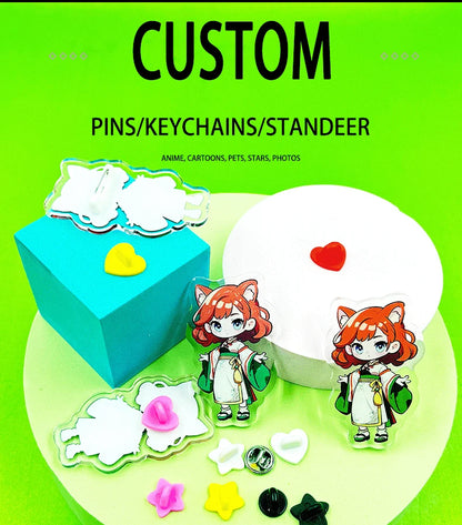 Custom Acrylic Brooches Popular Fashion Clothing Bags Accessories Kids DIY Personalized Design women fathers day gifts Pins