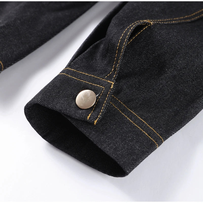 Street Vintage Denim Pants Sets Women Slim Long Sleeve Lapel Single Breasted Jacket Straight Trousers 2025 Autumn Lady Outfits