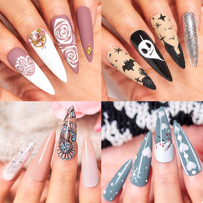 10PCS/Set Gel Nail Polish Set 125 Colors Glitter Semi Permanent Hybrid Gel Varnishes Base Top Coat Soak Off UV LED Nail Art Gel