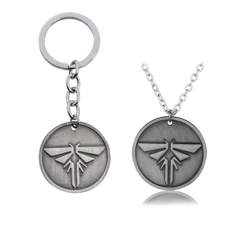 The Last Of Us 2 Necklace Keychain Firefly Logo Letter Dogtag Joel Ellie Tess Pendant Retro Hot Game Jewelry Men Women Wholesale Badiee Stylez