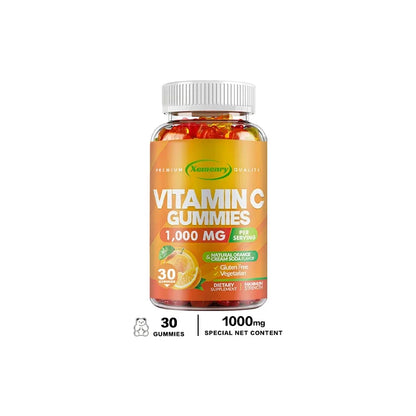 Premium Vitamin C Gummies - Promotes Collagen Production, Antioxidant, Support Skin Glow, Heart Support, Immune 30 Gummies