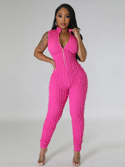 Sleeveless Zip Up Jumpsuit Women Chic and Elegant Woman Jumpsuit Sexy Tight Jumpsuit Full Body Ladies Wholesale Dropshipping Badiee Stylez