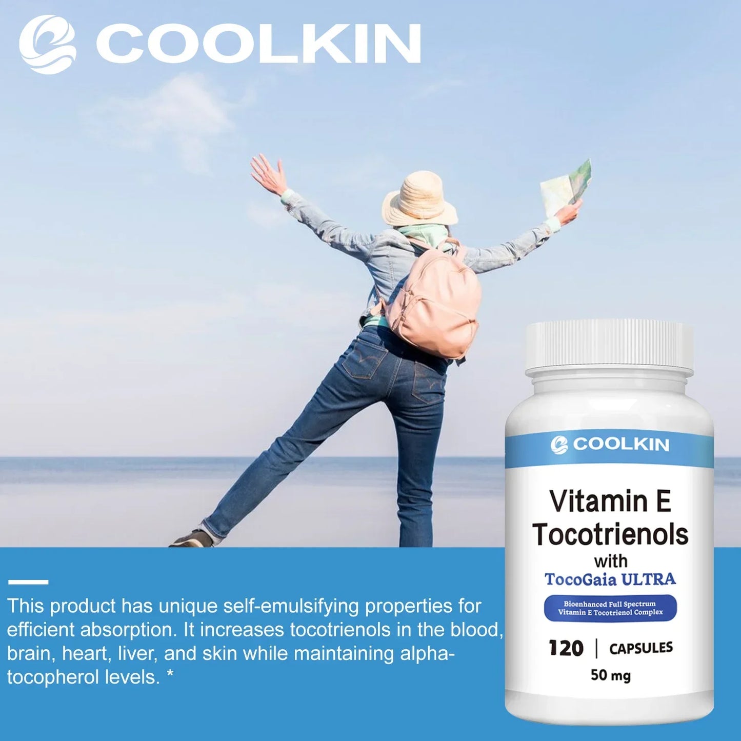 Vitamin E Tocotrienols - Supports Healthy Immune and Cardiovascular Systems, Promotes Skin Health, Antioxidant
