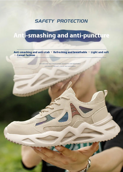 Lightweight Safety Shoes Men Women Work Shoes Steel Toe Cap Working Boots Sneakers Man Women Breathable Shoes Tactical Boots - Badiee Stylez