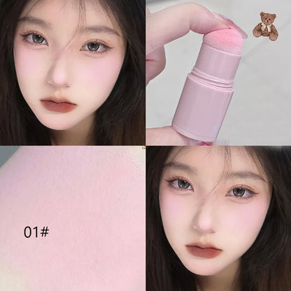 CAPPUVINI Blush Stick Soft Face Brightening Contouring Shadow Blusher Powder Peach Pinkish Cheek Tint Korean Makeup Cosmetics Cherry A41-1