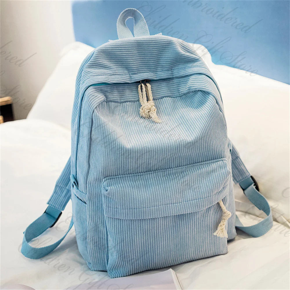 Personalized Children's Schoolbag Baby Stroller Bag Customized Kindergarten Snack Backpacks with Name Solid Color Backpacks Blue