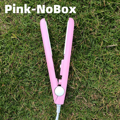 3 in 1 Hair Iron High Quality flat iron Straightening hot comb mini professional hair straightener & Curling Iron Styling Tools Pink-NoBox