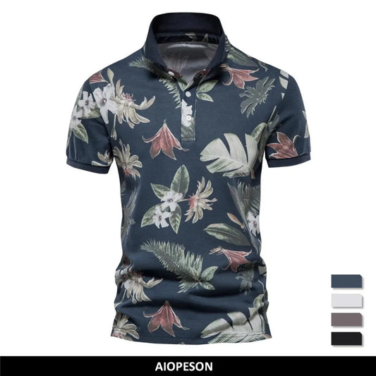 Hawaii Style Polo Shirts for Men Short Sleeve Quality Casual Social Men's Polo T Shirts Summer Men Clothing