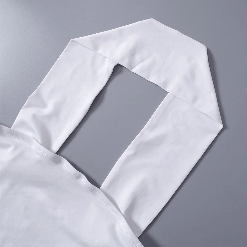 Chic White Sexy Strapless Crop Tops 2023 Elegant Summer Slim Tanks Tube Top Cropped Solid