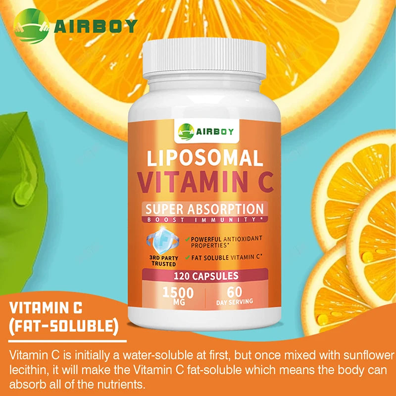 Liposomal Vitamin C - High Absorption VIT C, Immune System & Collagen Booster, Antioxidant