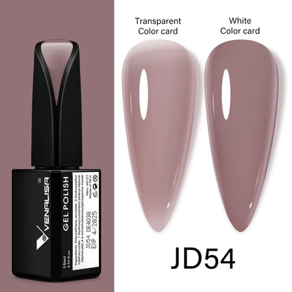 Venalisa 15ml Nail Prep Dehydrator Fast Dry Acid-Free Primer Bond Natural for Builder Jelly Gel Nail Gel Polish Color GelVarnish JD54 jelly color